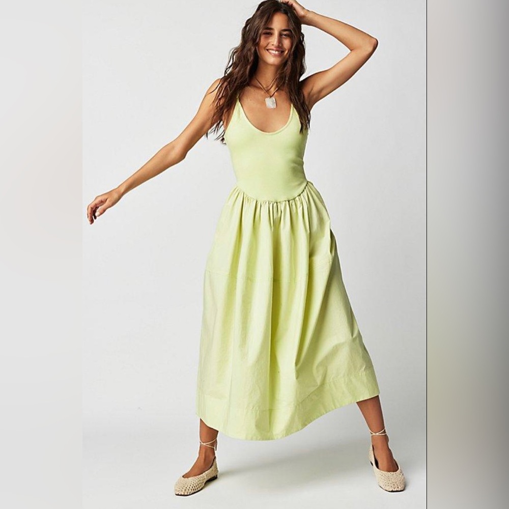 FREE PEOPLE Black Dylan Midi Dress